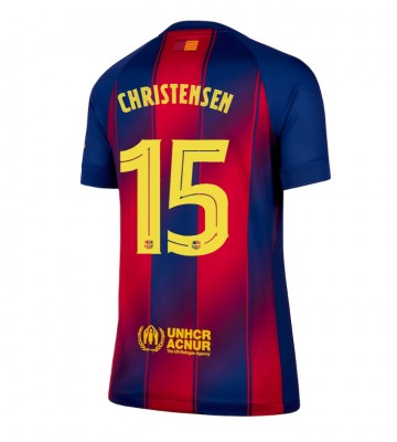 Lacne Ženy Futbalové dres Barcelona Andreas Christensen #15 2025-26 Krátky Rukáv - Domáci